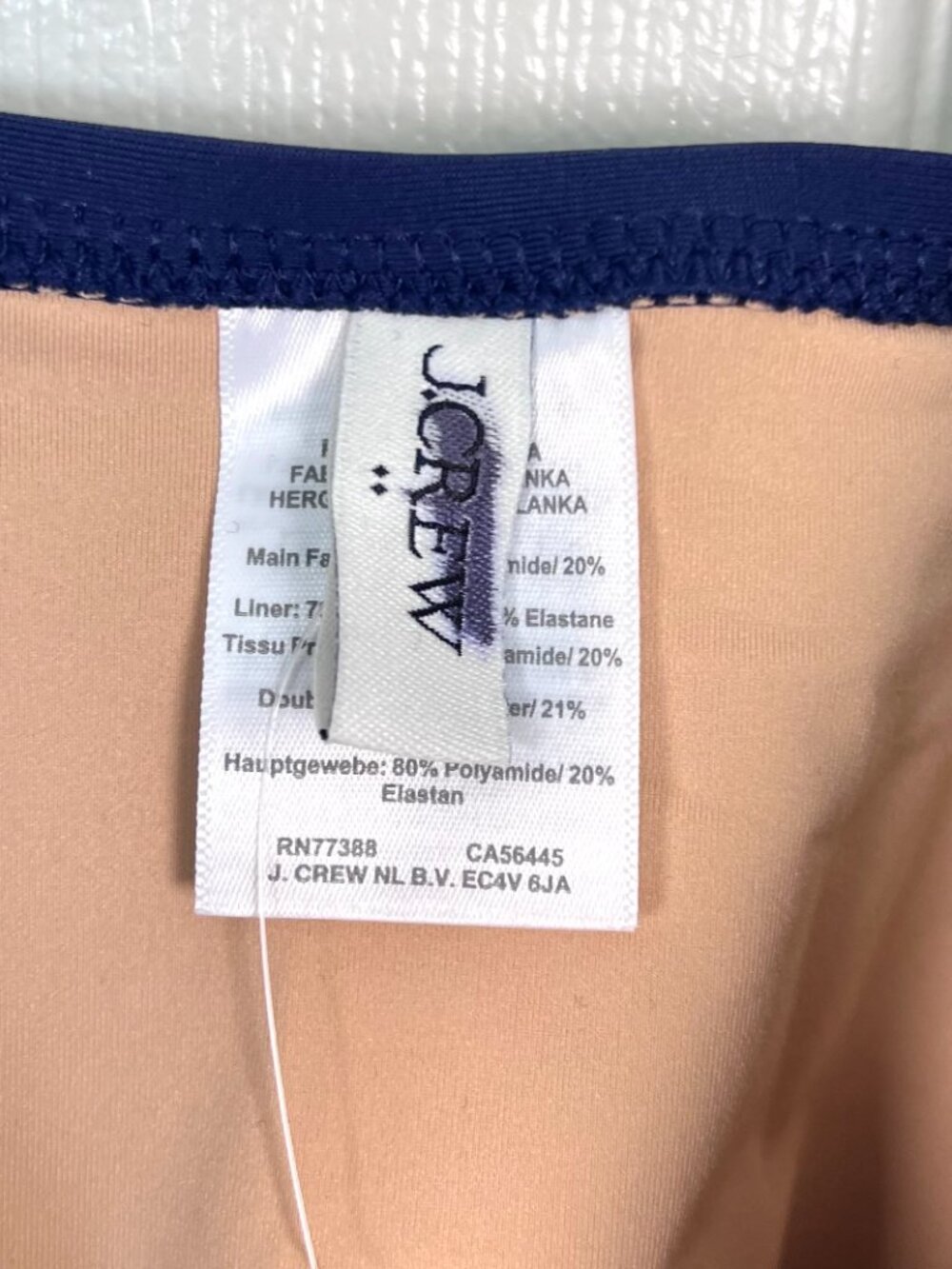 J.Crew Factory Ruched Tankini Top Antique Navy Size Med NWT - Picture 4 of 8